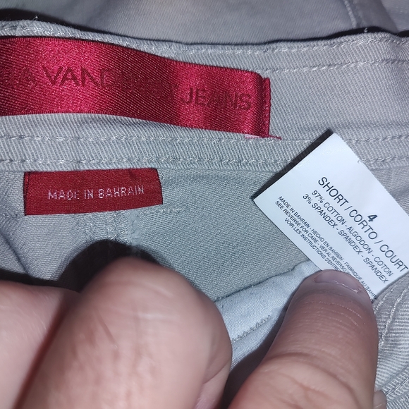 Gloria Vanderbilt Amanda Straight Jeans Women's 4 Short Tan Mid Rise 5-Pocket - Picture 3 of 3